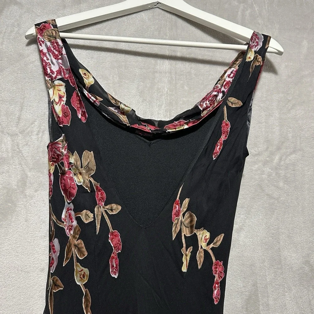 VTG Sue Wong Nocturne Gown Womens 10 Silk Blend Intricate Floral Beads & Sequins - Picture 5 of 16